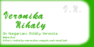 veronika mihaly business card
